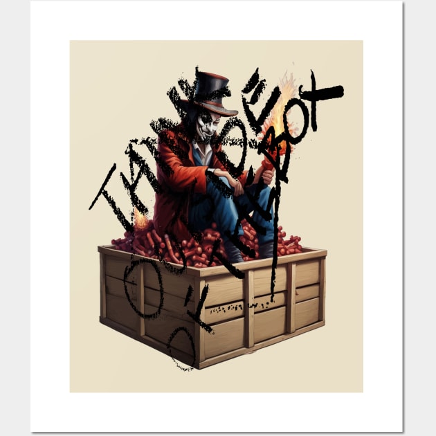 Think Outside Of The Box Guy Fawkes Humor Wall Art by taiche